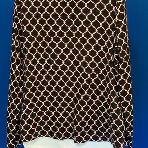 CHARTER CLUB BLACK WHITE RED TOP Sz L